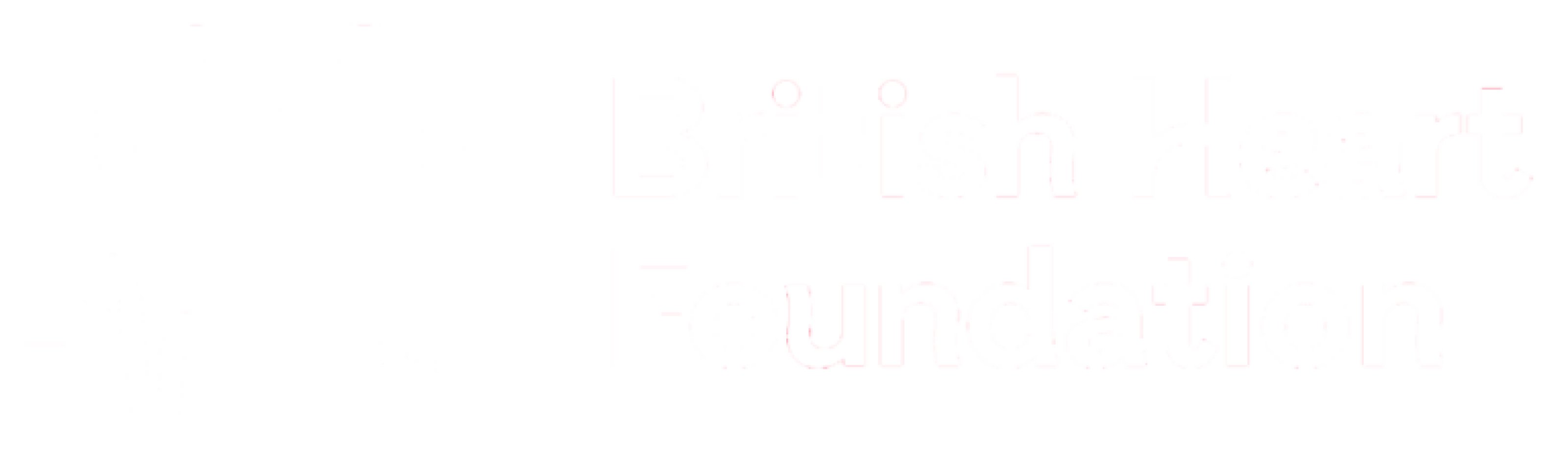 BHF white logo
