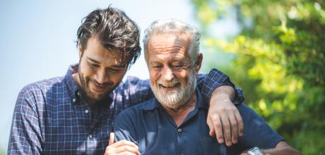 Son & Dad out for a walk 