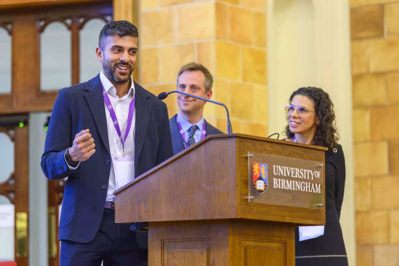 Man talking at event