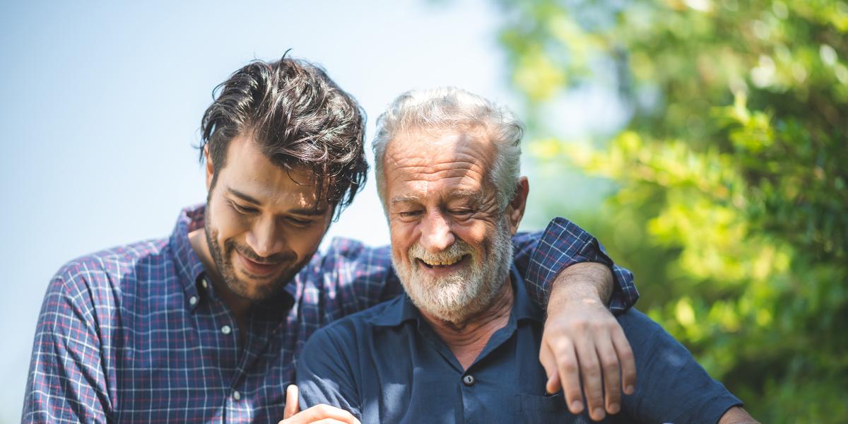 Father & Son outside